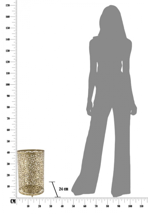 Suport umbrele auriu design floral delicat CreativDeco [7]