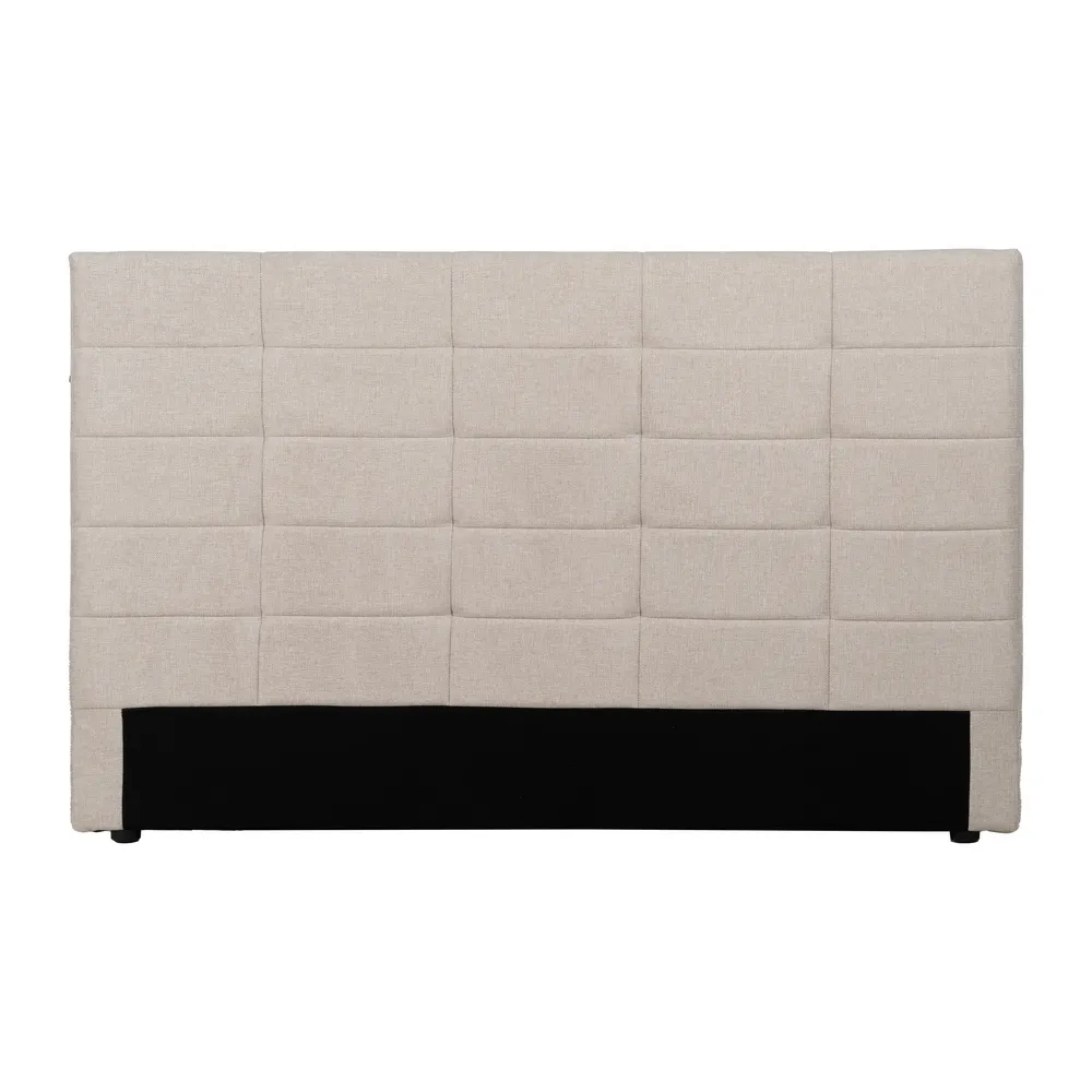 Tablie de pat dublu bej tapitata | Paturi confortabile [2]