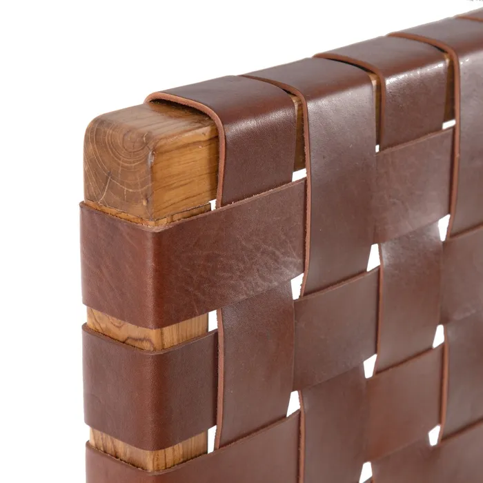 Tablie de pat dublu din lemn si piele | Paturi contemporane [3]