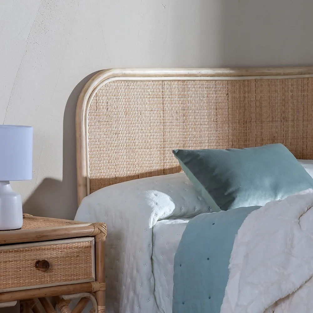 Tablie de pat dublu din ratan | Mobilier dormitor natural [8]