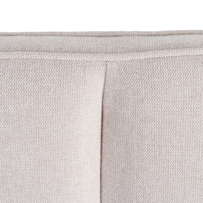 Tăblie pat bej tapițată din stofă [5]