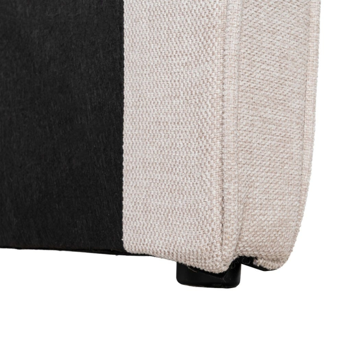 Tăblie pat bej tapițată din stofă [7]