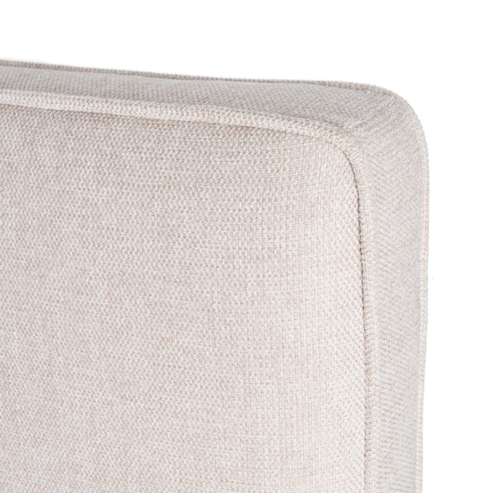 Tăblie pat bej tapițată din stofă [6]