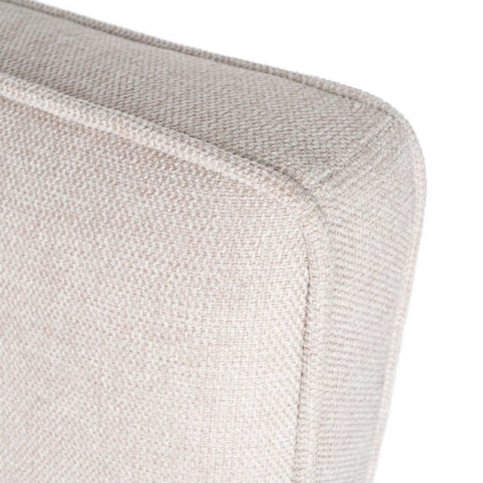 Tăblie pat bej tapițată din stofă [4]