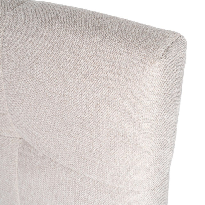 Tăblie pat matrimonial bej din stofă [4]