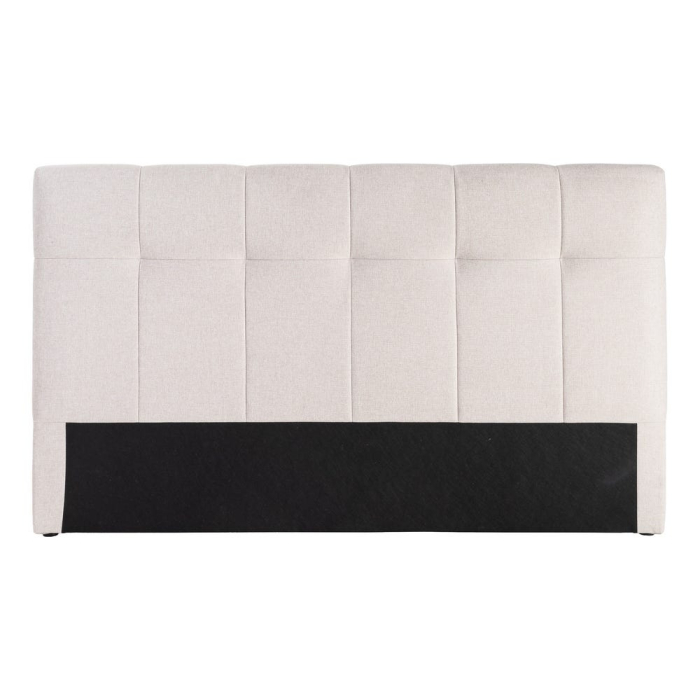 Tăblie pat matrimonial bej din stofă [2]