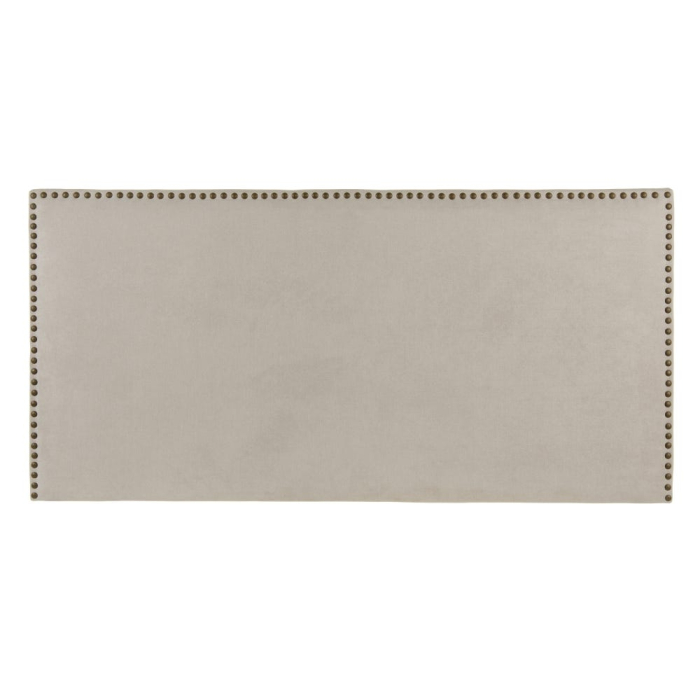 Tăblie pat tapițată bej gri weave cu margini decorative [1]