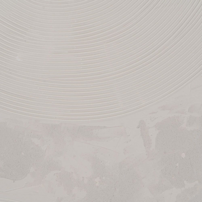 Tablou abstract vertical alb pictat manual, cercuri în relief [2]