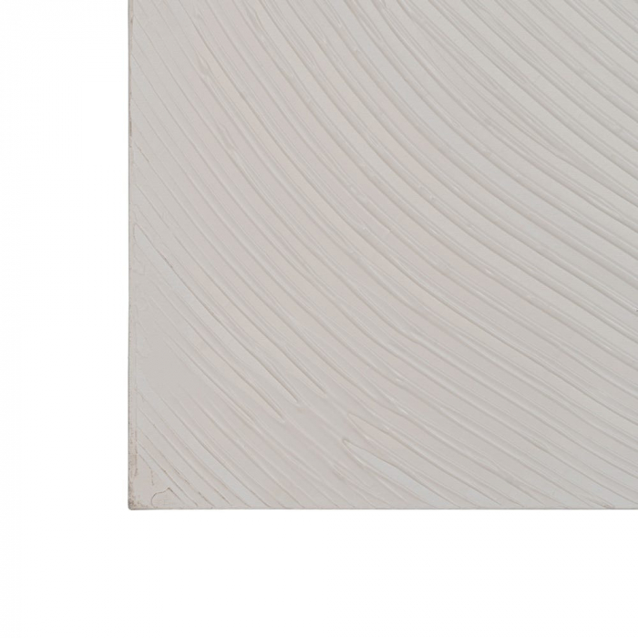 Tablou abstract vertical alb pictat manual, linii curbe fluide [4]