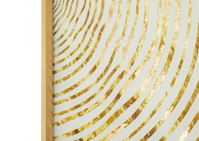 Tablou Abstract Circles, auriu/negru, sticla/aluminiu/hartie [5]
