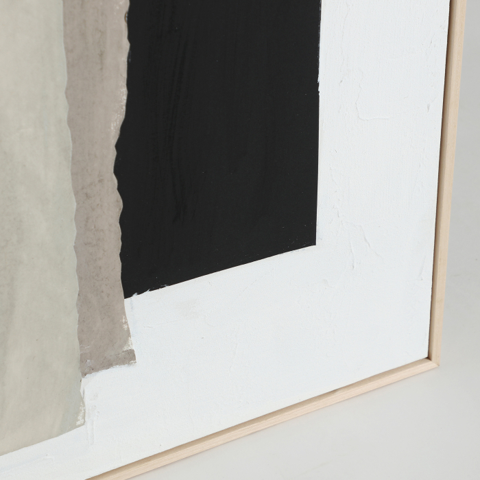 Tablou abstract în tonuri neutre cu accente negre Gioele [2]