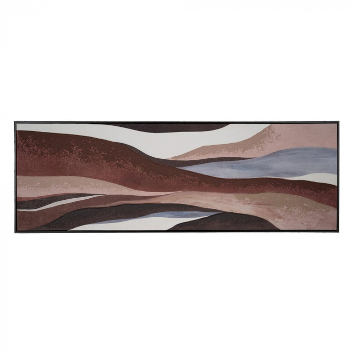 Tablou panoramic abstract bordo roz prăfuit, formă orizontală [1]