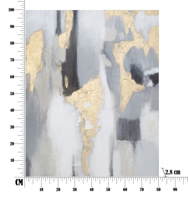 Tablou Abstract pictura pe panza Gray, gri auriu [6]