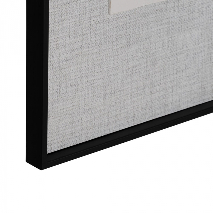 Tablou abstract vertical pictat manual, alb cu textură organică [5]