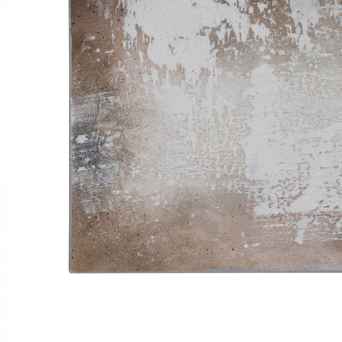 Tablou abstract vertical pictat manual, tonuri reci gri alb [4]