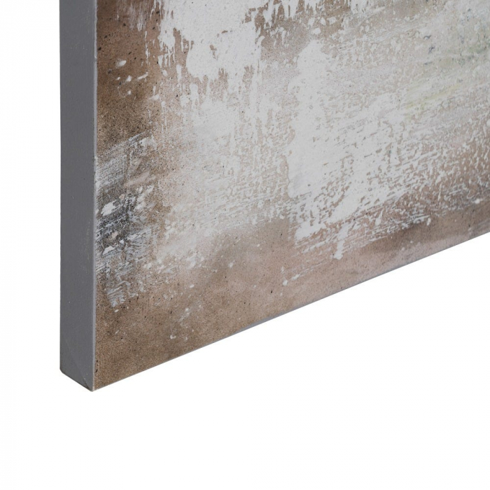 Tablou abstract vertical pictat manual, tonuri reci gri alb [5]