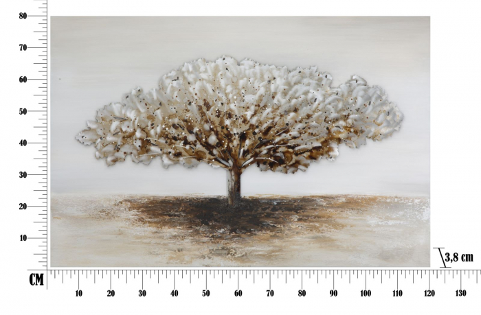 Tablou Albero, aluminiu pe panza, maro [7]