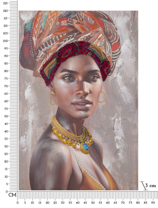 Tablou canvas african lady Kim, multicolor [6]