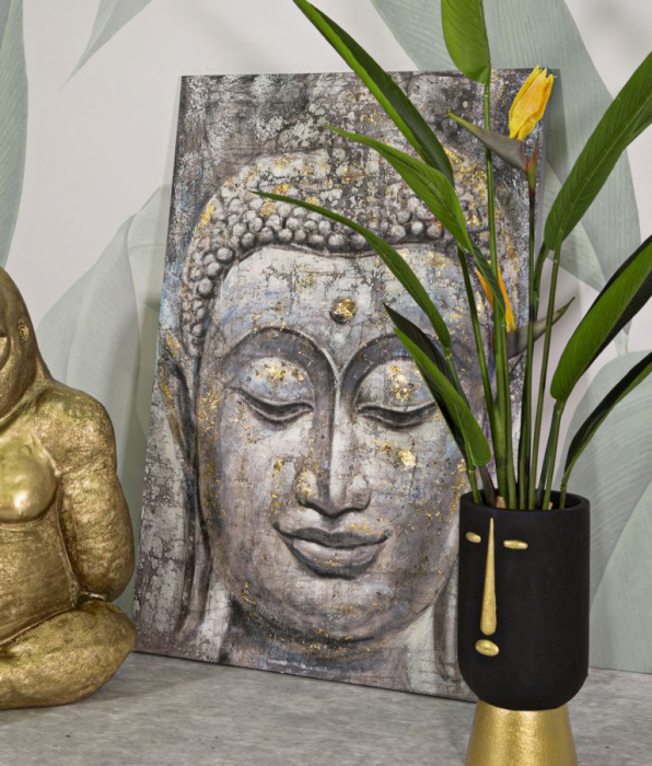 Portret Buddha Canvas Accente Aurii CreativDeco [6]