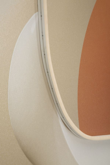 Tablou Canvas cu LED si rama abstract modern cu forme dinamice decor vertical [3]