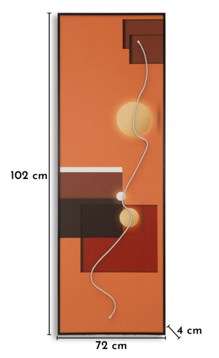 Tablou Canvas cu LED si rama abstract modern geometric decor panoramic [12]