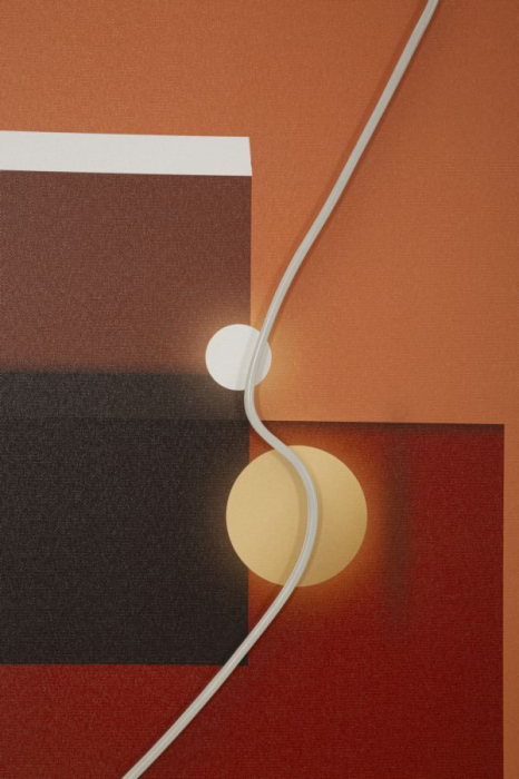 Tablou Canvas cu LED si rama abstract modern geometric decor panoramic [4]