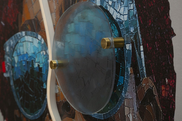 Tablou Canvas cu LED si rama portret artistic 3D acrilic decor modern [3]