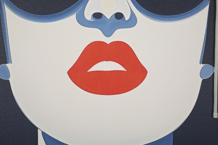 Tablou Canvas cu LED si rama portret pop art urban decor vertical [3]