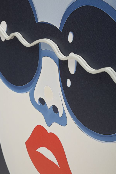 Tablou Canvas cu LED si rama portret pop art urban decor vertical [4]