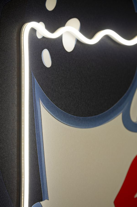 Tablou Canvas cu LED si rama portret pop art urban decor vertical [6]