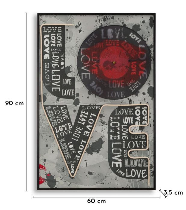 Tablou Canvas cu LED si rama mesaj urban pop art 3D acrilic decor modern [10]