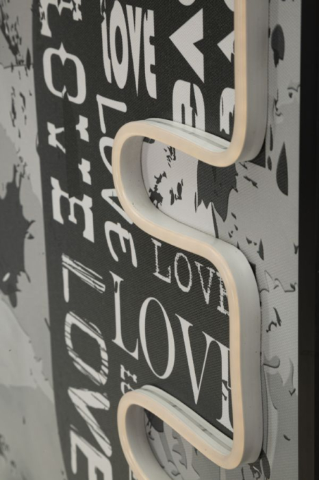 Tablou Canvas cu LED si rama mesaj urban pop art 3D acrilic decor modern [8]