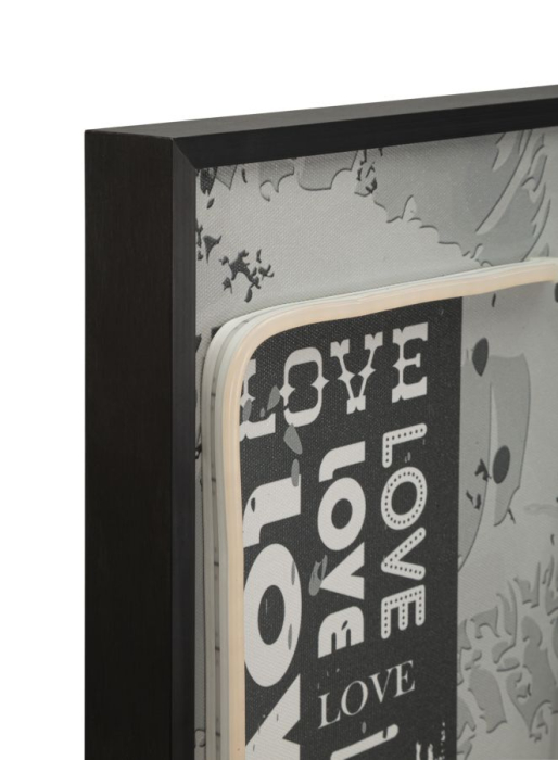 Tablou Canvas cu LED si rama mesaj urban pop art 3D acrilic decor modern [4]