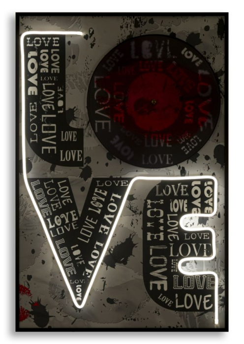 Tablou Canvas cu LED si rama mesaj urban pop art 3D acrilic decor modern [2]