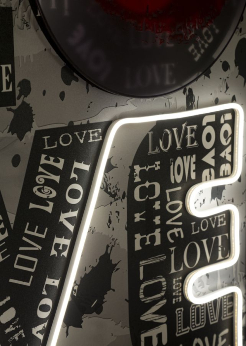 Tablou Canvas cu LED si rama mesaj urban pop art 3D acrilic decor modern [9]