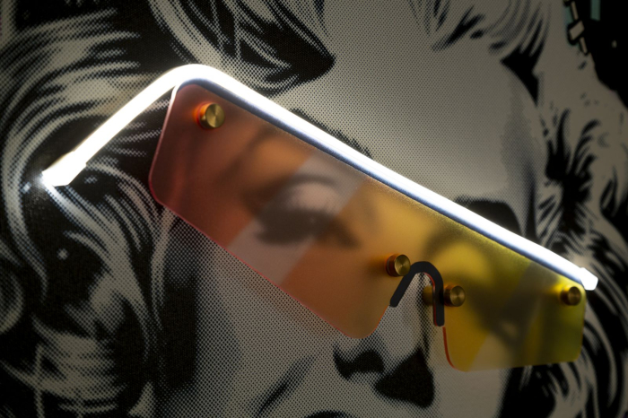 Tablou Canvas cu LED si rama portret pop art iconic 3D acrilic decor modern [6]