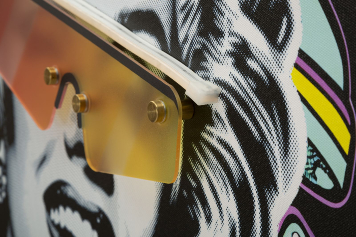 Tablou Canvas cu LED si rama portret pop art iconic 3D acrilic decor modern [4]