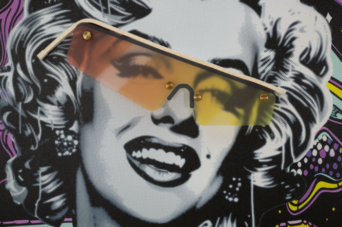 Tablou Canvas cu LED si rama portret pop art iconic 3D acrilic decor modern [3]