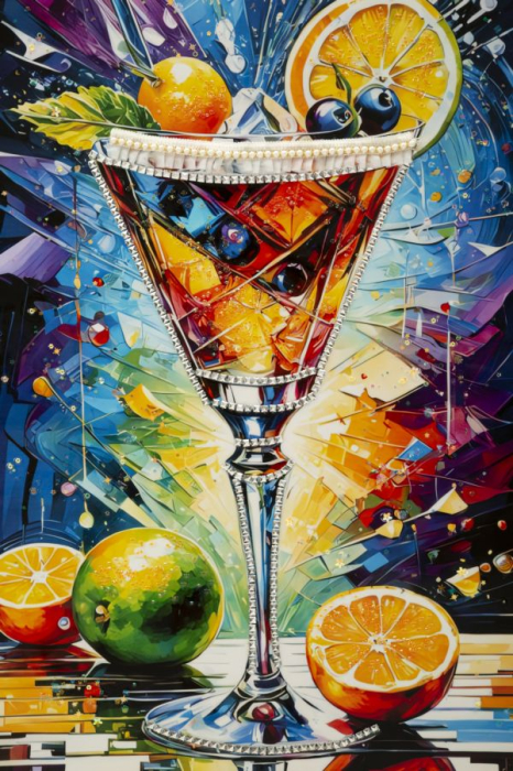 Tablou Canvas cu rama din lemn pentru restaurante baruri si spatii HoReCa Cocktail [5]