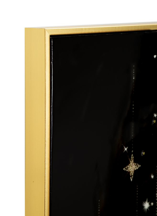 Tablou Canvas cu rama din lemn scena maternitate cu accente aurii si argintii decor multicolor [2]