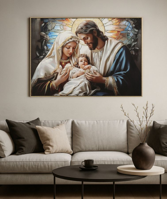 Tablou Canvas cu rama reprezentand Sfanta Familie Nativity [6]