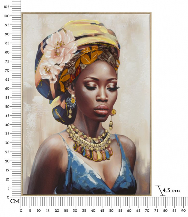 Portret African Elegant - Tablou pe Panza CreativDeco [7]