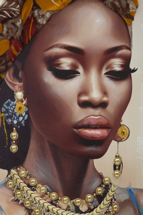 Portret African Elegant - Tablou pe Panza CreativDeco [2]