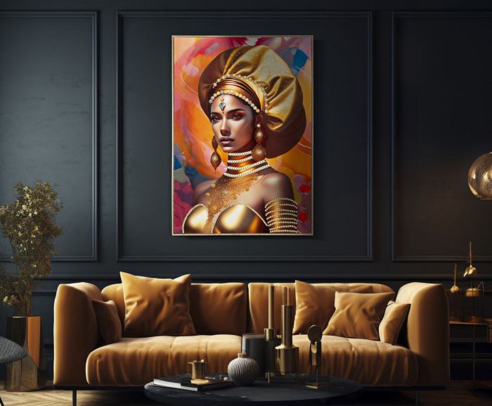 Turban si Bijuterii - Tablou Luxos Pe Panza CreativDeco [7]