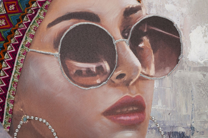 Pictura Canvas Portret Feminin cu Turban Colorat - CreativDeco [2]