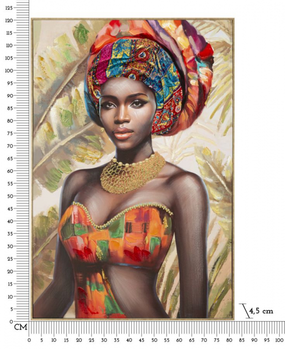 Tablou cu femeie africană și turban colorat - CreativDeco [7]