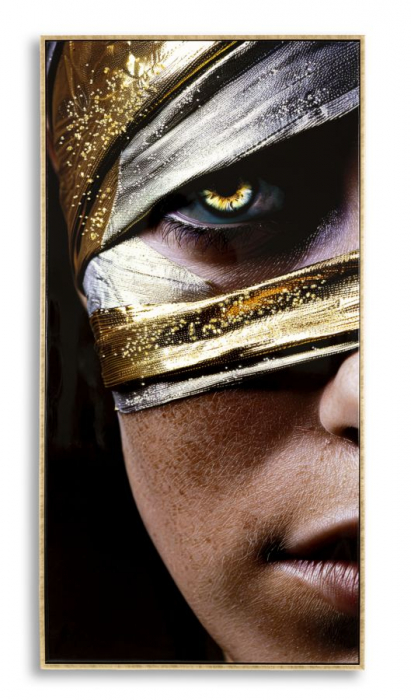 Tablou portret metalizat urban 52x102 cm – expresie vizuală masculină și modernă [1]