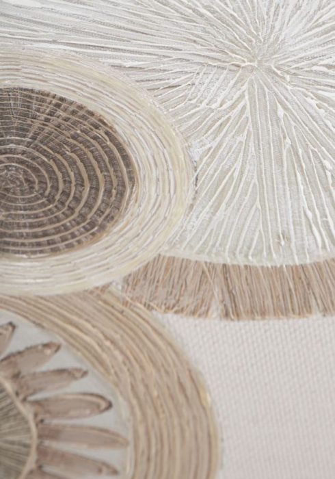Tablou Circola cu insertii, panza, bej crem - CreativDeco.ro [4]