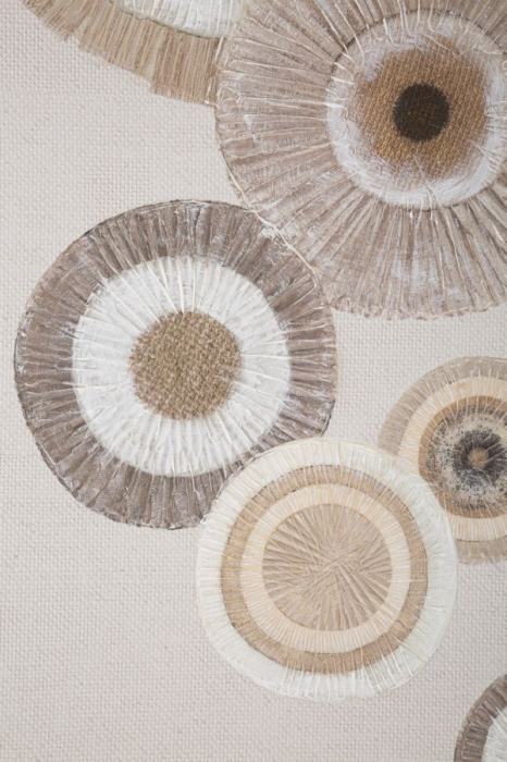 Tablou Circola cu insertii, panza, bej crem - CreativDeco.ro [5]