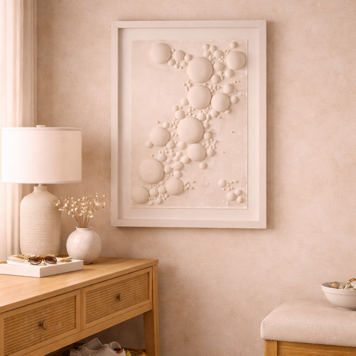 Tablou Crem din Lemn Decoratii in Relief, 50 X 6 X 70 cm - creativdeco.ro [2]